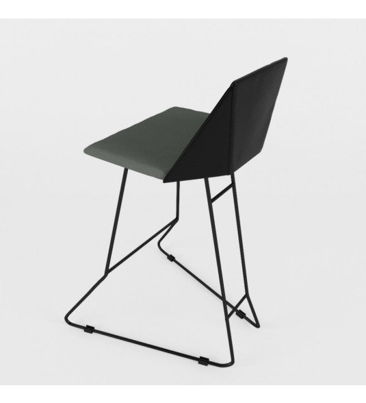 Кожаный барный стул Origami