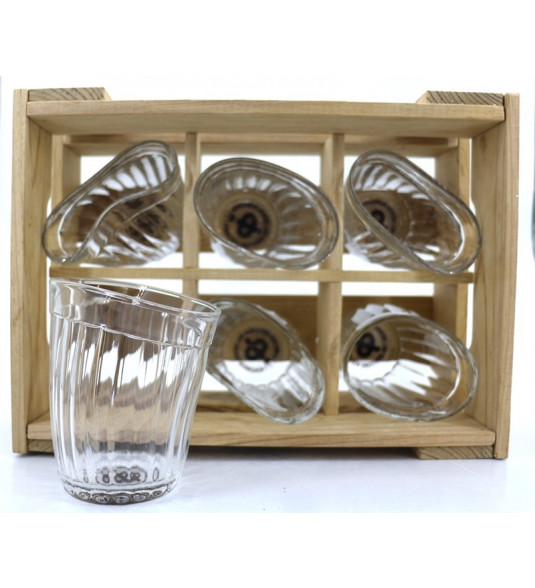 Drunk glasses "As a man" set of 6 pieces