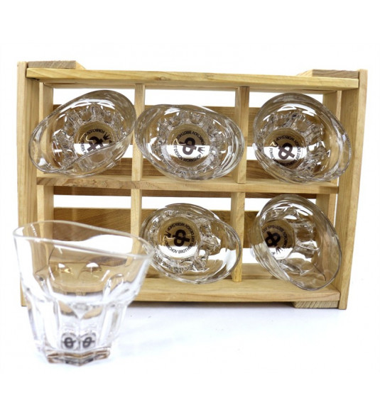 Drunk glasses-rox "Whiskey with ice" set 6 pcs
